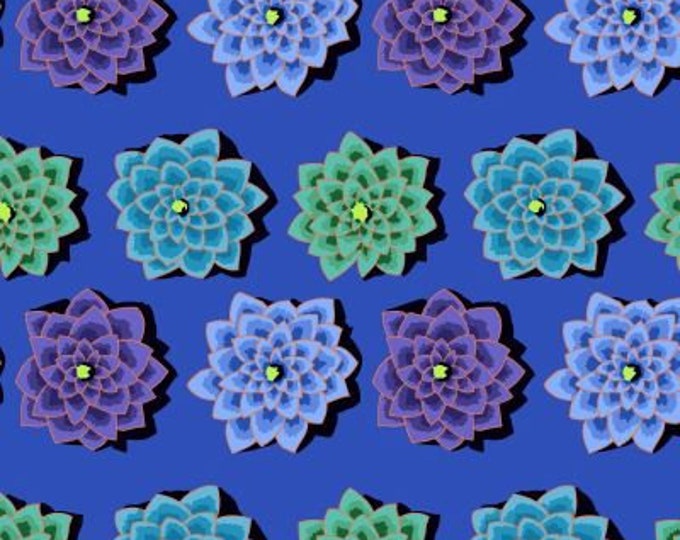 Kaffe Fassett Collective February 2022 -- Fat Quarter of Kaffe Fassett Shadow Flower in Blue