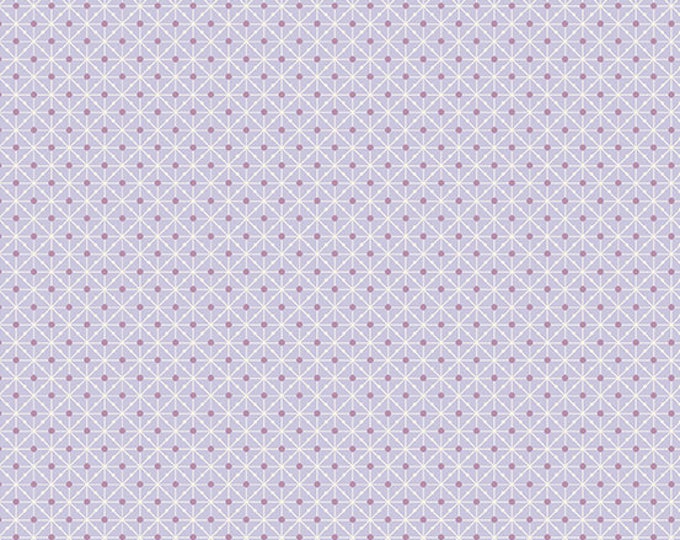 Fabrics From the Attic by Guicy Guice for Andover Fabrics - Fat Quarter of Matrix in Wisteria