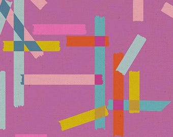 Washi Plus by Rashida Coleman Hale for Ruby Star Society -- 25cm cut of Canvas Washi Tape in Berry