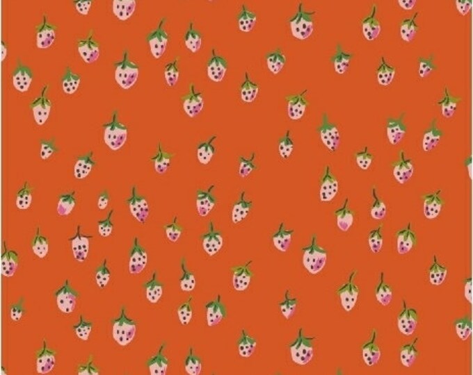 Heather Ross Trixie for Windham Fabrics - Fat Quarter Field Strawberries in Orange