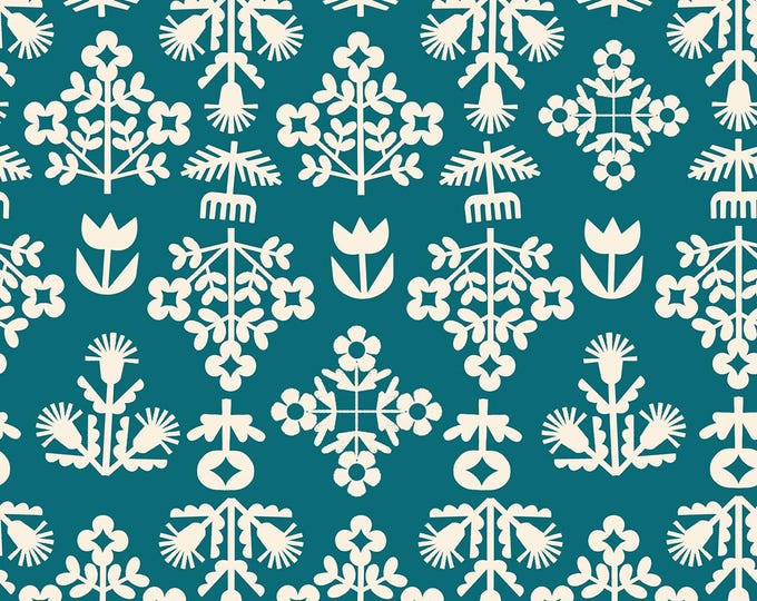 Paper Cuts -- (RS1112 16) Fresh Cut in Turquoise by Rashida Coleman Hale for Ruby Star Society