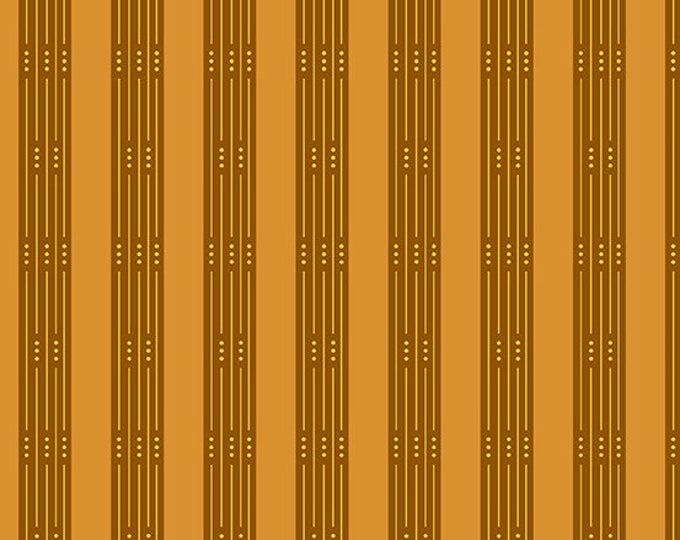 Fabrics From the Attic by Guicy Guice for Andover Fabrics - Fat Quarter of Throughline in Rust