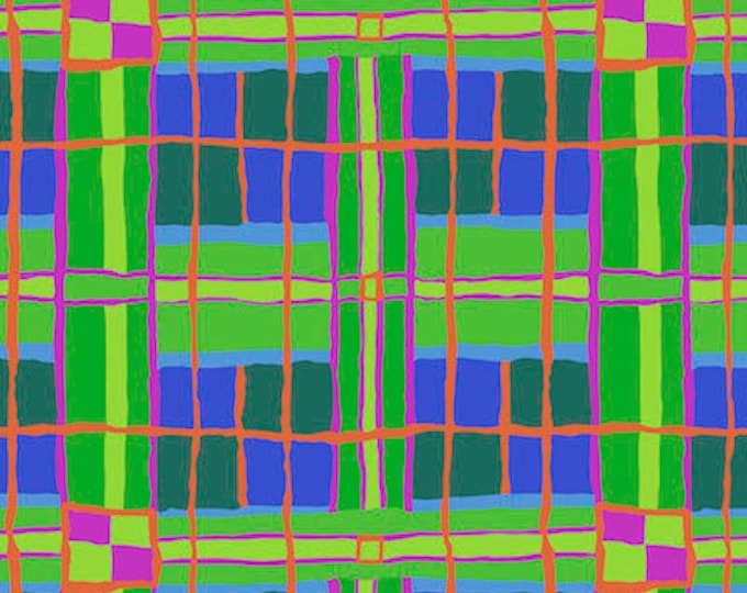 Kaffe Fassett Collective August 2022 -- Fat Quarter of Kaffe Fassett Checkmate in Green