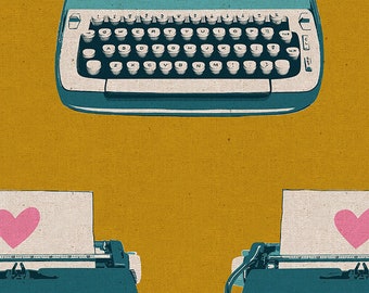Darlings 2 by Ruby Star Society -- 25cm cut of Canvas Typewriters in Cactus