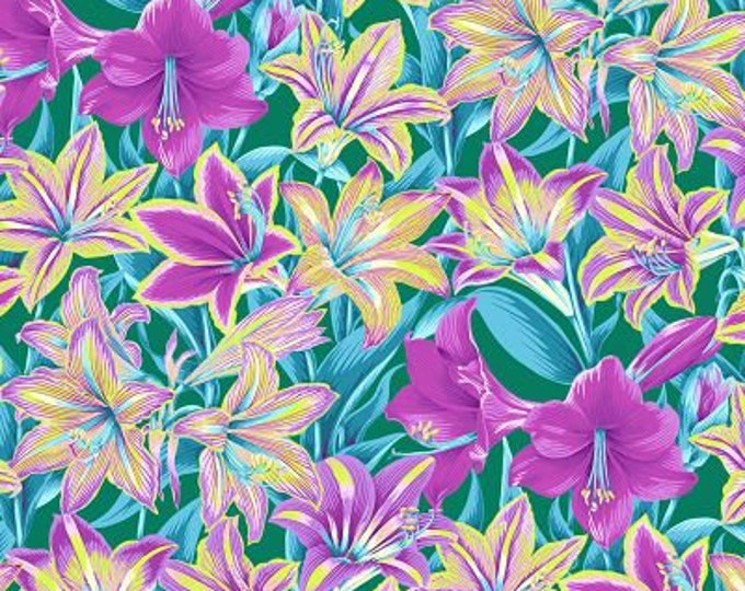 Kaffe Fassett Collective February 2022 -- Fat Quarter of Philip Jacobs Amaryllis in Multi