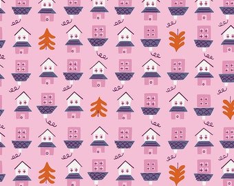 Tarrytown Little Houses in Cream Orchid (RS3026-13) by Ruby Star Society for Moda -- Fat Quarter