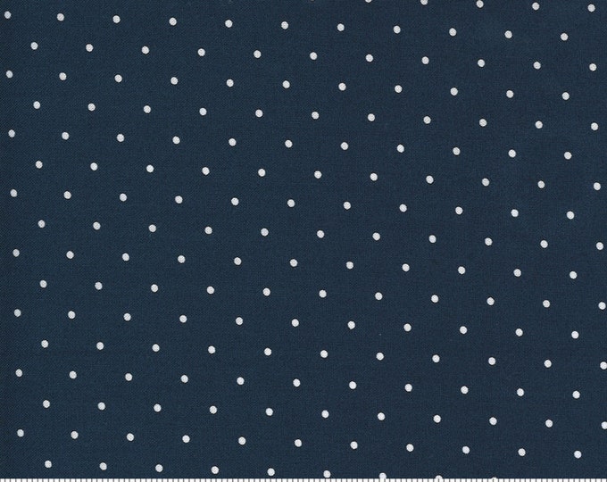 Sunday Stroll -- Sweet Dot in Navy (55226 15) by Bonnie and Camille for Moda -- Fat Quarter