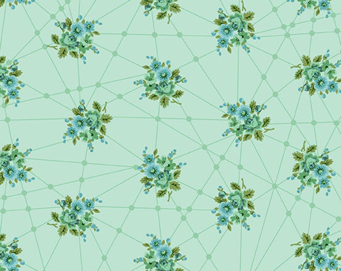 Nonna by Guicy Guice for Andover Fabrics - Fat Quarter of Little Bouquets in Mint