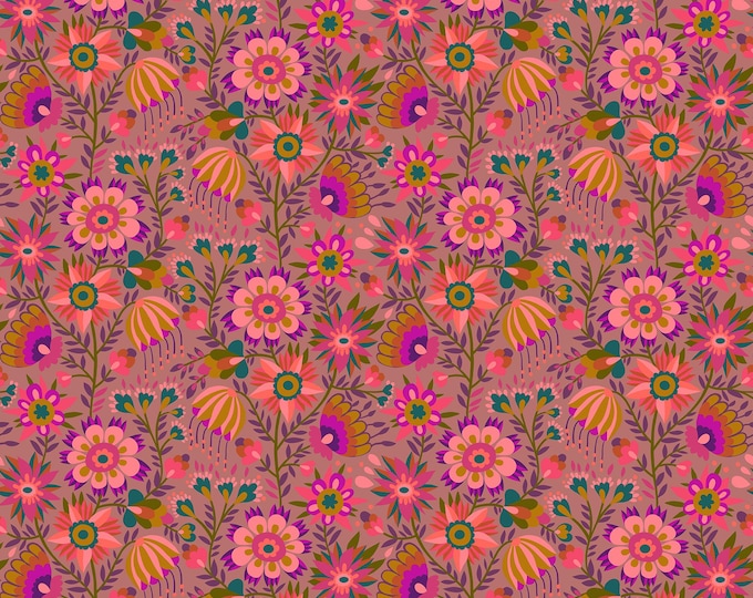 Allegory by Anna Maria Parry -- Fat Quarter of AMT123-20V Charmed in Rose