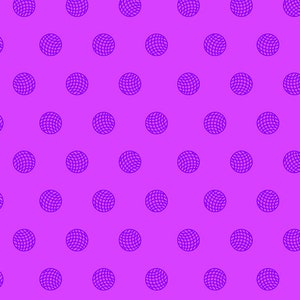 Pode incluir: Um padrão sem costura de círculos roxos em um fundo rosa brilhante. Cada círculo tem um design texturizado e tecido.