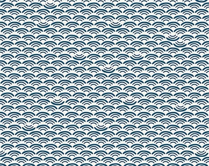 Koi Pond by Ruby Star Society -- Fat Quarter of Smile and Wave in Peacock (RS1042 20)