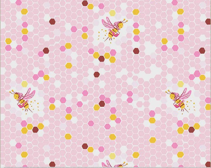 Heather Ross Studio Edit -- 37025D-6 Hex Bee in Pink