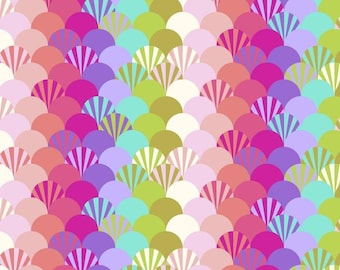 Fat Quarter Sea of Fans in Sorbet - Tula Pink's Deja Vu Parisville for Free Spirit Fabrics
