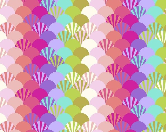 Fat Quarter Sea of Fans in Sorbet - Tula Pink's Deja Vu Parisville for Free Spirit Fabrics