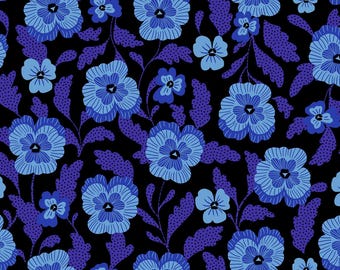Hello Alice -- (RS2126 16) Violets in Black by Sarah Watts for Ruby Star Society