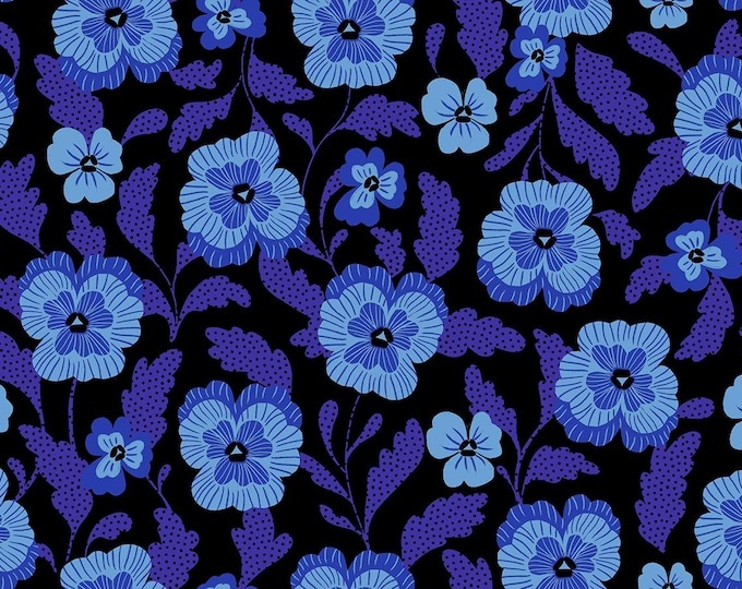 Hello Alice -- (RS2126 16) Violets in Black by Sarah Watts for Ruby Star Society