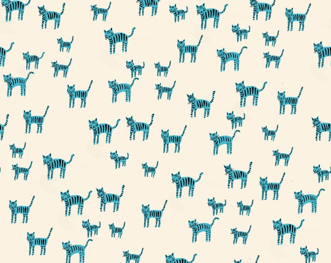 Catnap -- (RS4132 14) Tiger Stripes in Turquoise by Alexia Marcelle Abegg