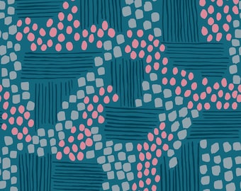 Reimagined Landscapes-- (RS6049 15) Aerial View in Teal by Jen Hewett