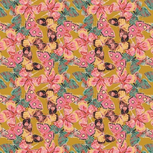 Eve av Bari J. för Art Gallery Fabrics - Flutterflies Fat Quarter Earth