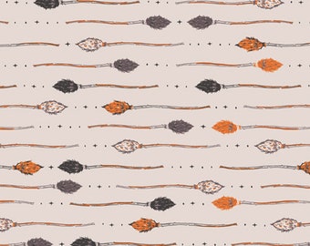 Spooky and Sweet by Art Gallery Fabrics - Fat Quarter of Wicked Broomsticks
