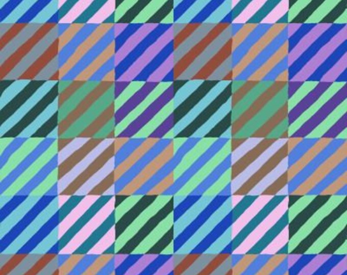 Kaffe Fassett Collective February 2022 -- Fat Quarter of Kaffe Fassett Regimental Ties in Blue