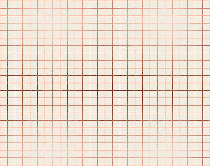 Grid -- Ruby Star Society Fabric, RS3005-31M Grid in Metallic Copper by Kimberly Kight -- Fat Quarter