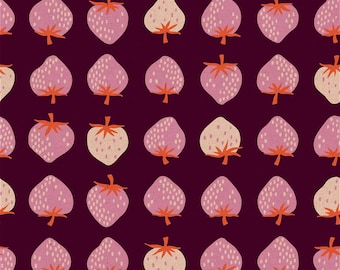 Strawberry Canvas by Ruby Star Society -- 25cm cut of Strawberries in Deep