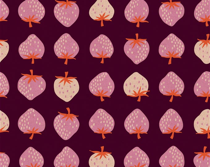 Strawberry Canvas by Ruby Star Society -- 25cm cut of Strawberries in Deep