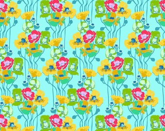 Overdressed by Anna Maria Parry -- Fat Quarter of AMT151- 40C Pouring Poppies in Clear