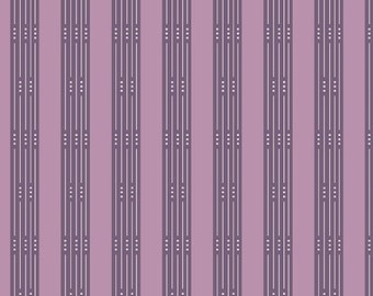 Fabrics From the Attic by Guicy Guice for Andover Fabrics - Fat Quarter of Throughline in Plum