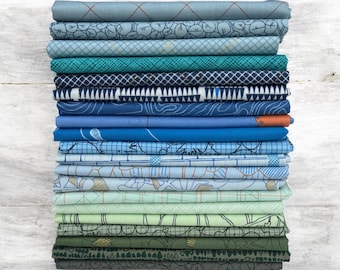 Carolyn Friedlander -  Fat Quarter Bundle of 20 Blues/Greens