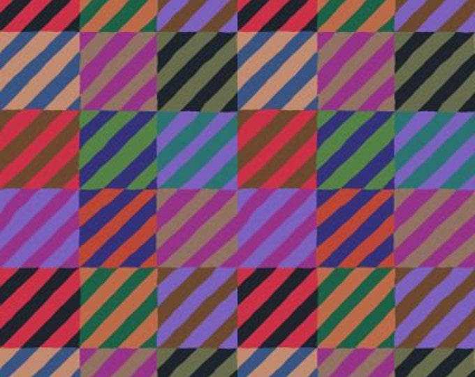 Kaffe Fassett Collective February 2022 -- Fat Quarter of Kaffe Fassett Regimental Ties in Dark