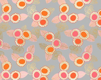 Purl by Sarah Watts -- Embroidered Floral in Steel (RS203611M) by Ruby Star Society for Moda -- Fat Quarter