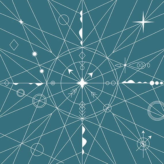 Century Prints Hopscotch Trinkets Teal - Alison Glass - PER QUARTER METRE Century Prints Hopscotch Trinkets Teal - Alison Glass - PER QUARTER METRE