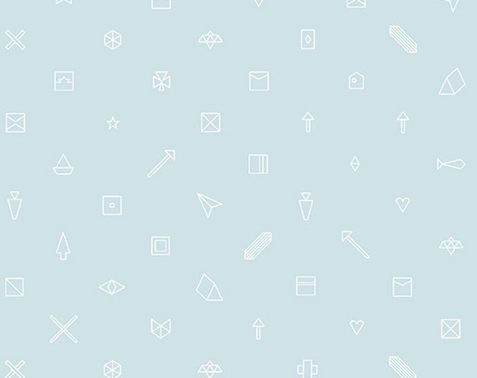 Hopscotch Century Prints by Alison Glass for Andover Fabrics - Fat Quarter of Trinkets in Powder