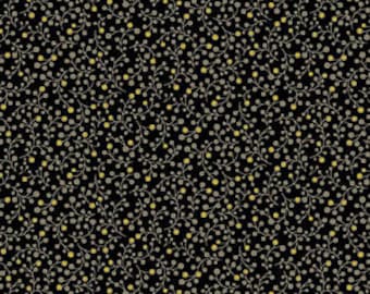 Botanica by Makower for Andover Fabrics - Mini Berry in Black - Fat Quarter