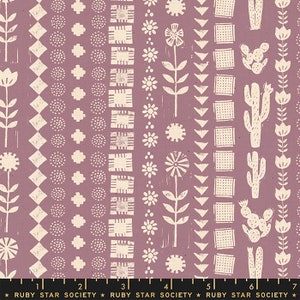 Heirloom Garden Rows in Lilac (RS4023 14) by Alexia Marcelle Abegg for Ruby Star Society -- Fat Quarter