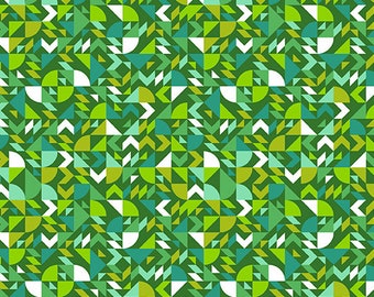 Mixtape by Libs Elliot for Andover Fabrics - Come on Over in Emerald - Fat Quarter