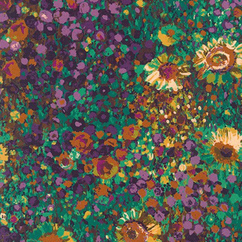 Painterly Petals by Robert Kaufman Fat Quarter of SRKD-19148-196 HARVEST image 1