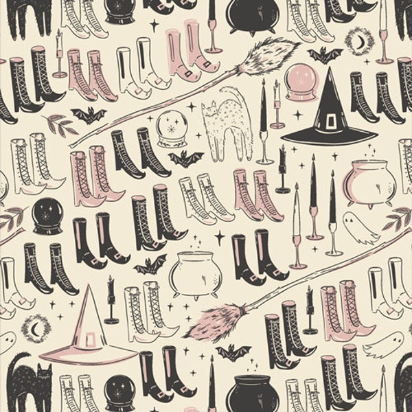 Spooky and Sweeter by Art Gallery Fabrics - Fat Quarter of Witches Garderobe