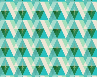 Jolly Darlings by Ruby Star Society for Moda Fabrics -- Fat Quarter of Facet in Metallic Frost (RS508415M)