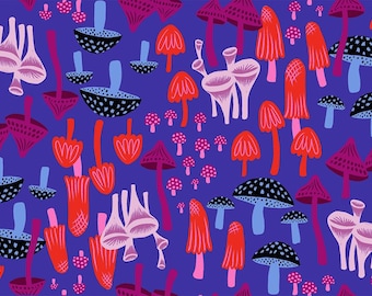 Hello Alice -- (RS2124 14) Mushroom Land in Blacklight by Sarah Watts for Ruby Star Society