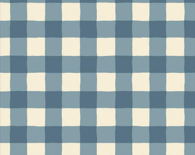 Art Gallery Plaid of My Dreams Sky in Flannel - Purchase in 25cm Increments