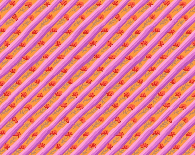 Kaffe Fassett From the Archives -- Fat Quarter of Kaffe Fassett Diagonal Poppy in Lavender