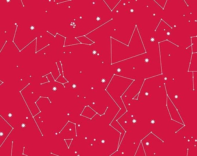 Andover Constellations 2019  by Lizzy House- Fat Quarter in Cherry (A-8182-R)