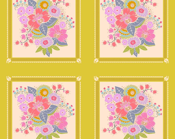 Allegory by Anna Maria Parry -- Fat Quarter of AMT144-71V Square Dance in Tart