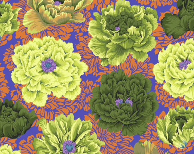 Kaffe Fassett Collective February 2021 -- Fat Quarter of Phillip Jacobs Brocade Peony in Moss