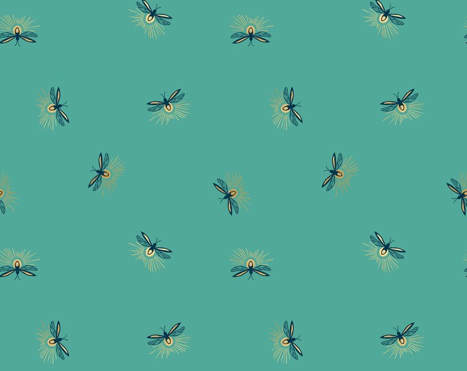 Firefly Summer Fireflies in Succulent (RS2071 12M) by Sarah Watts for Ruby Star Society