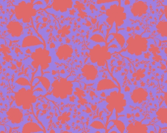 Fat Quarter Wildflower in Tiger Lily - Tula Pink's True Colors for Free Spirit Fabrics