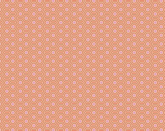 Fat Quarter Hexy in Peach Blossoms - Tula Pink's True Colors for Free Spirit Fabrics